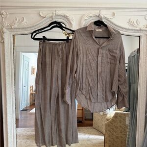 Ludlow Shop check pant and top set